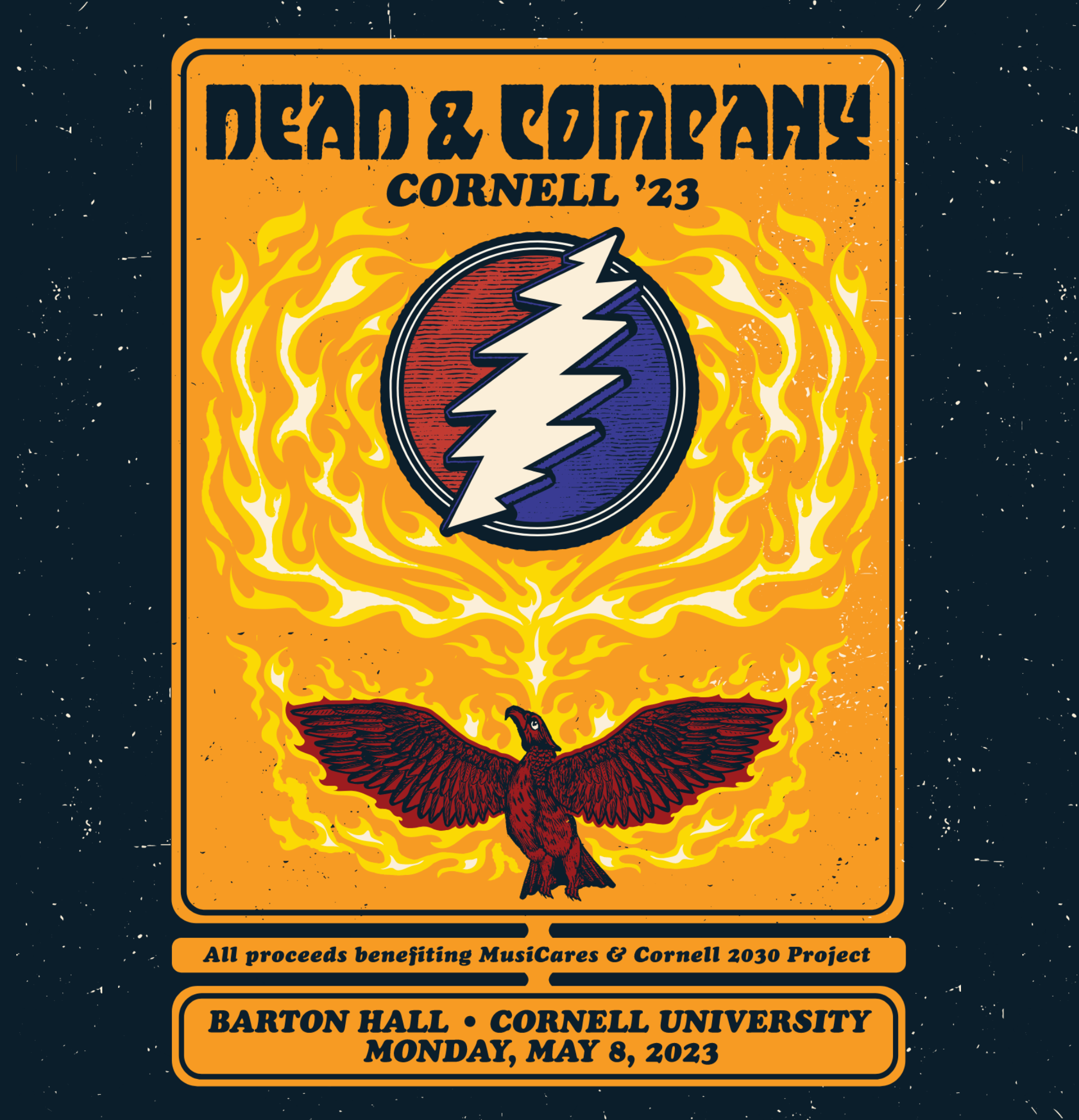 Dead & Company Cornell 2023 Poster www.imisca.jp